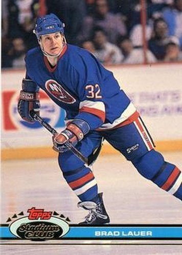 #142 Brad Lauer - New York Islanders - 1991-92 Stadium Club Hockey