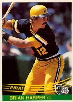 #142 Brian Harper - Pittsburgh Pirates - 1984 Donruss Baseball