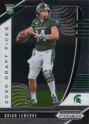 #142 Brian Lewerke- Michigan State Spartans - 2020 Panini Prizm Draft Picks Football