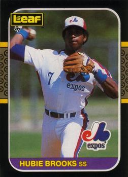 #142 Hubie Brooks - Montreal Expos - 1987 Leaf Baseball