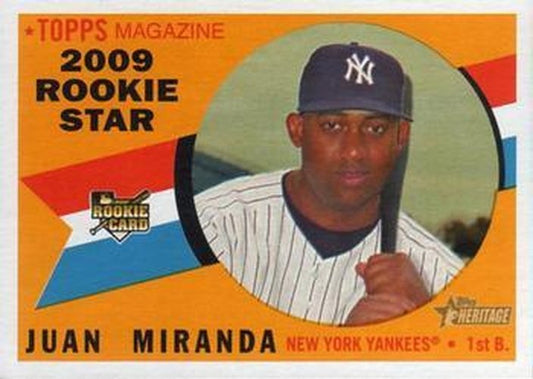 #142 Juan Miranda - New York Yankees - 2009 Topps Heritage Baseball