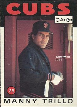 #142 Manny Trillo - Chicago Cubs - 1986 O-Pee-Chee Baseball