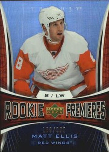 #142 Matt Ellis - Detroit Red Wings - 2007-08 Upper Deck Trilogy Hockey