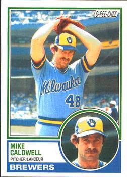 #142 Mike Caldwell - Milwaukee Brewers - 1983 O-Pee-Chee Baseball