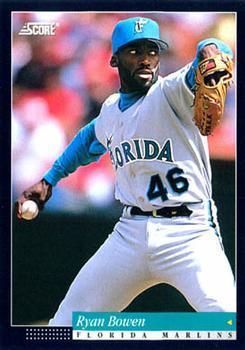 #142 Ryan Bowen - Florida Marlins -1994 Score Baseball