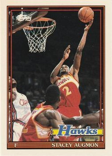 #142 Stacey Augmon - Atlanta Hawks - 1992-93 Topps Archives Basketball