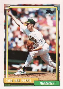 #142 Todd Van Poppel - Oakland Athletics - 1992 Topps Baseball