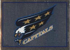 #142 Washington Capitals Logo - Washington Capitals - 1995-96 Panini Hockey Stickers