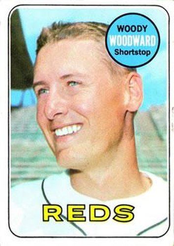 #142 Woody Woodward - Cincinnati Reds - 1969 Topps Baseball