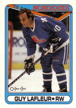 #142 Guy Lafleur - Quebec Nordiques - 1990-91 O-Pee-Chee Hockey