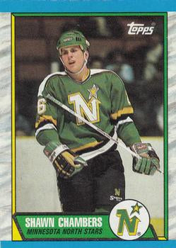 #142 Shawn Chambers - Minnesota North Stars - 1989-90 Topps Hockey