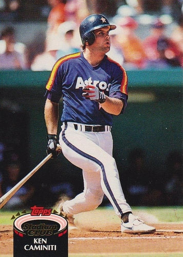 #142 Ken Caminiti - Houston Astros - 1992 Stadium Club Baseball