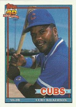 #142 Curt Wilkerson - Chicago Cubs - 1991 Topps Baseball