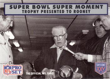 #142 Pete Rozelle / Art Rooney - Pittsburgh Steelers - 1990-91 Pro Set Super Bowl XXV Silver Anniversary Football