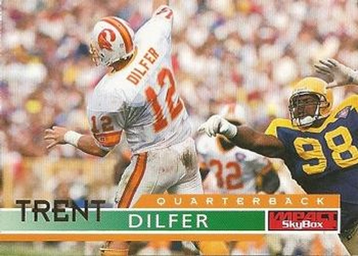 #142 Trent Dilfer - Tampa Bay Buccaneers - 1995 SkyBox Impact Football