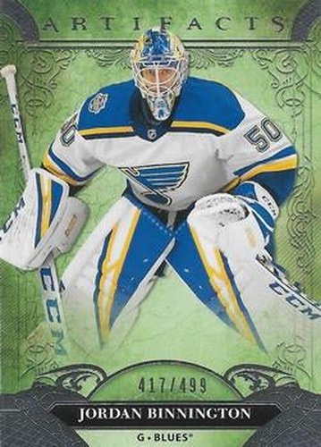 #142 Jordan Binnington - St. Louis Blues - 2020-21 Upper Deck Artifacts Hockey