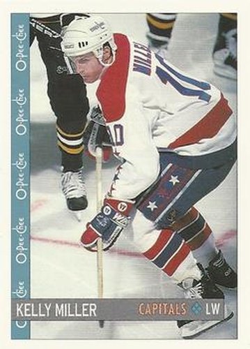 #142 Kelly Miller - Washington Capitals - 1992-93 O-Pee-Chee Hockey