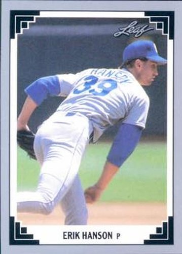 #142 Erik Hanson - Seattle Mariners - 1991 Leaf Baseball