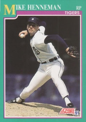 #142 Mike Henneman - Detroit Tigers - 1991 Score Baseball