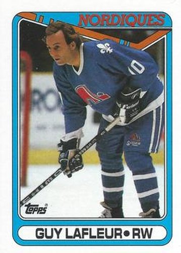 #142 Guy Lafleur - Quebec Nordiques - 1990-91 Topps Hockey