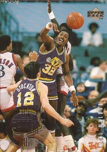 #142 Karl Malone - Utah Jazz - 1995-96 Upper Deck Basketball