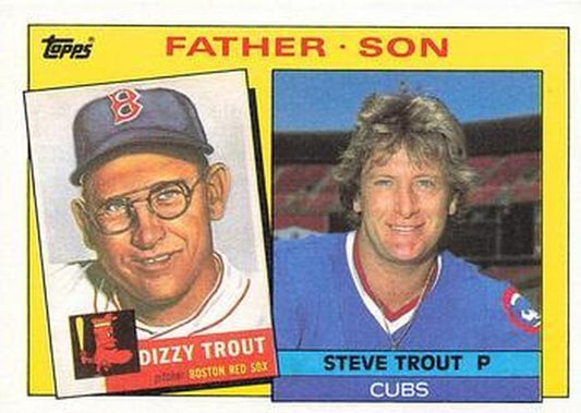 #142 Dizzy Trout / Steve Trout F&S - Boston Red Sox / Chicago Cubs - 1985 Topps Baseball