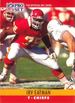 #142 Irv Eatman - Kansas City Chiefs - 1990 Pro Set Football