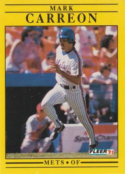 #142 Mark Carreon - New York Mets - 1991 Fleer Baseball