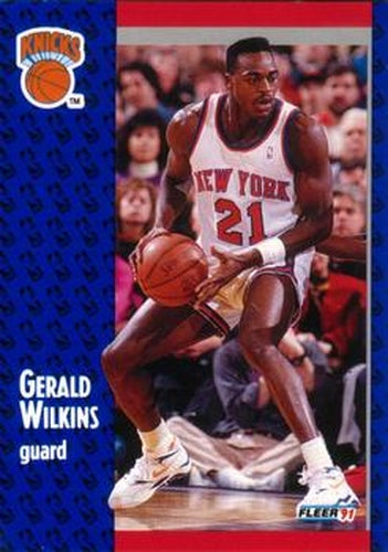 #142 Gerald Wilkins - New York Knicks - 1991-92 Fleer Basketball