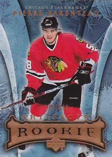 #143 Pierre Parenteau - Chicago Blackhawks - 2007-08 Upper Deck Artifacts Hockey