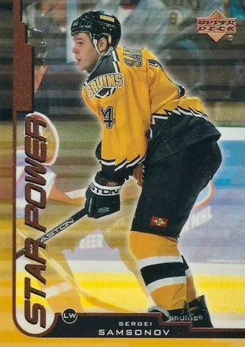 #143 Sergei Samsonov - Boston Bruins - 1999-00 Upper Deck Hockey