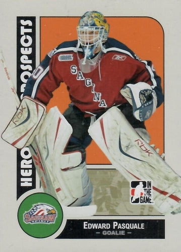 #143 Edward Pasquale - Saginaw Spirit - 2008-09 In The Game Heroes and Prospects Hockey