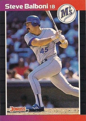 #143 Steve Balboni - Seattle Mariners - 1989 Donruss Baseball