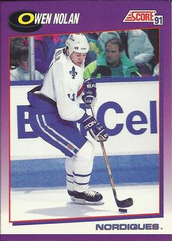 #143 Owen Nolan - Quebec Nordiques - 1991-92 Score American Hockey