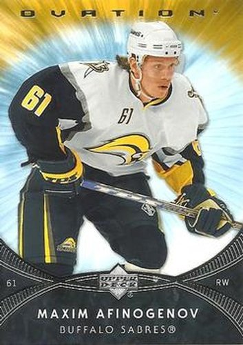 #143 Maxim Afinogenov - Maxim Afinogenov - 2007-08 Upper Deck Ovation Hockey