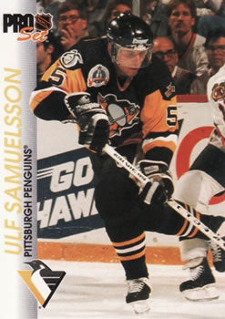 #143 Ulf Samuelsson - Pittsburgh Penguins - 1992-93 Pro Set Hockey