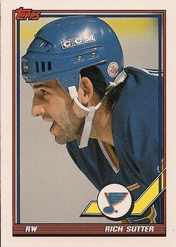 #143 Rich Sutter - St. Louis Blues - 1991-92 Topps Hockey