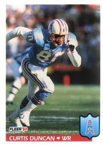 #143 Curtis Duncan - Houston Oilers - 1992 Fleer Football