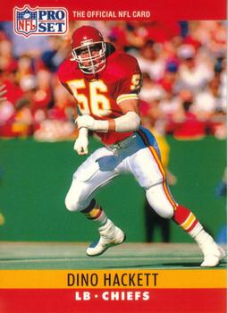 #143 Dino Hackett - Kansas City Chiefs - 1990 Pro Set Football