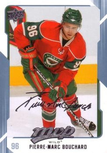 #143 Pierre-Marc Bouchard - Minnesota Wild - 2008-09 Upper Deck MVP Hockey