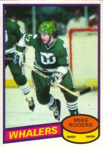 #143 Mike Rogers - Hartford Whalers - 1980-81 O-Pee-Chee Hockey