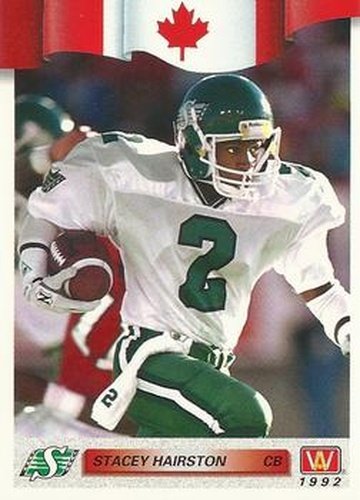 #143 Stacey Hairston - Saskatchewan Roughriders - 1992 All World CFL Football