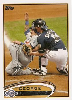 #143 George Kottaras - Milwaukee Brewers - 2012 Topps Baseball