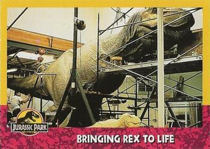 #143 Bringing Rex to Life - 1993 Topps Jurassic Park