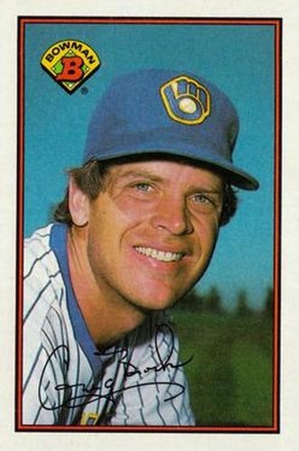 #143 Greg Brock - Milwaukee Brewers - 1989 Bowman Baseball