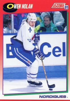 #143 Owen Nolan - Quebec Nordiques - 1991-92 Score Canadian Hockey
