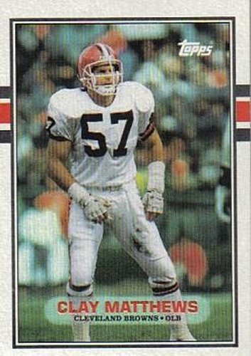 #143 Clay Matthews - Cleveland Browns - 1989 Topps Football