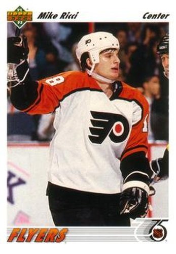 #143 Mike Ricci - Philadelphia Flyers - 1991-92 Upper Deck Hockey