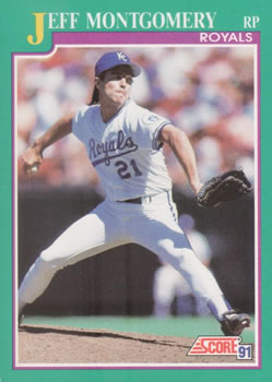 #143 Jeff Montgomery - Kansas City Royals - 1991 Score Baseball