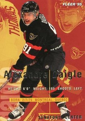 #143 Alexandre Daigle - Ottawa Senators - 1994-95 Fleer Hockey